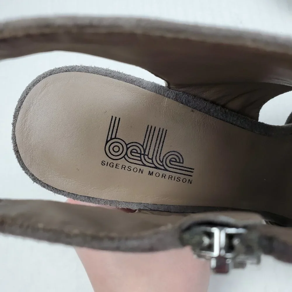 Belle Sigerson‎ Morrison Grey Suede High Cone Heels/Pumps Size 6